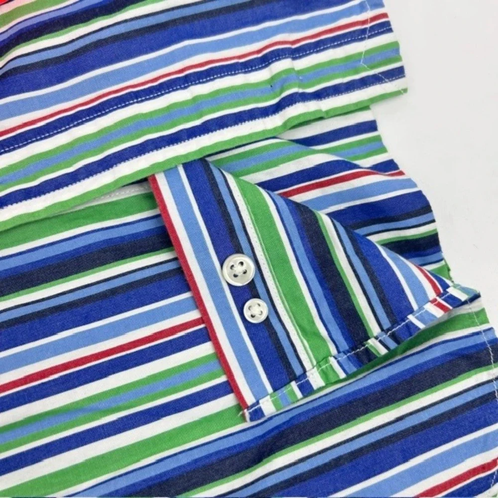 Ralph Lauren Button Down Shirt Multi-Color Striped Cotton Kids XL(20)